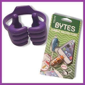 Phone Stand and 2-Pack Bytes Cable Protectors